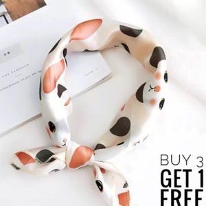 Holiday Party Cozy Beach Silky Square Neck Scarf